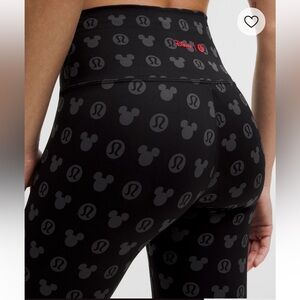 NWT Lululemon x Disney wunder train Black Mickey leggings size 2